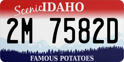 ID license plate 2M7582D