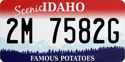 ID license plate 2M7582G