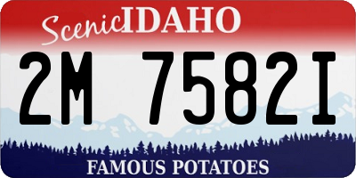 ID license plate 2M7582I