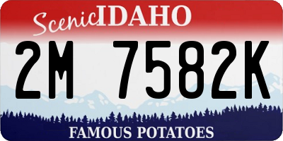 ID license plate 2M7582K