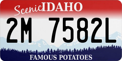 ID license plate 2M7582L