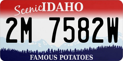 ID license plate 2M7582W