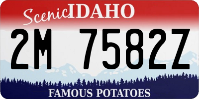 ID license plate 2M7582Z