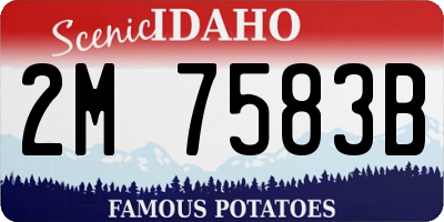 ID license plate 2M7583B