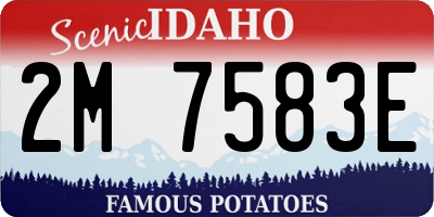 ID license plate 2M7583E
