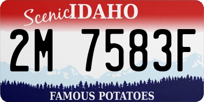 ID license plate 2M7583F