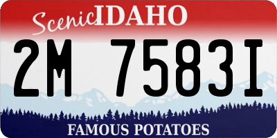 ID license plate 2M7583I