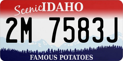 ID license plate 2M7583J