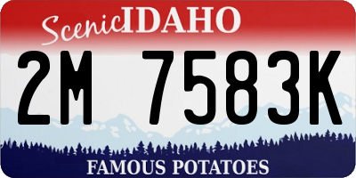 ID license plate 2M7583K