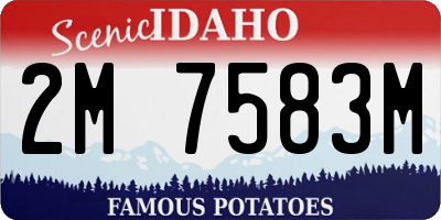 ID license plate 2M7583M