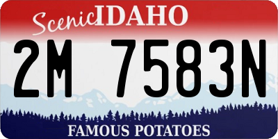 ID license plate 2M7583N