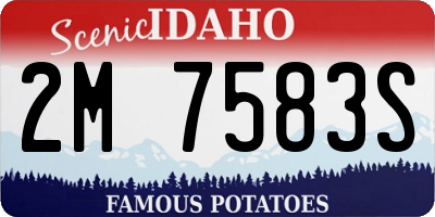 ID license plate 2M7583S