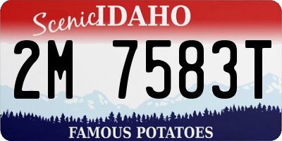 ID license plate 2M7583T