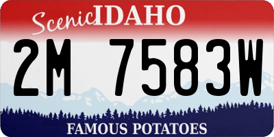 ID license plate 2M7583W