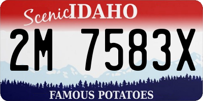ID license plate 2M7583X