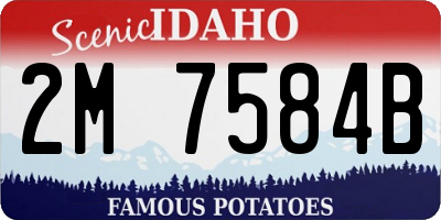 ID license plate 2M7584B