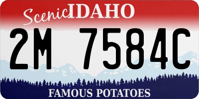 ID license plate 2M7584C