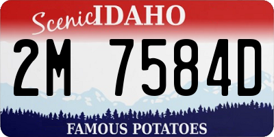 ID license plate 2M7584D