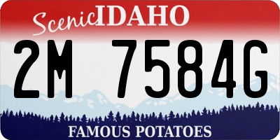 ID license plate 2M7584G