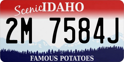 ID license plate 2M7584J