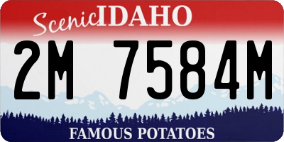 ID license plate 2M7584M