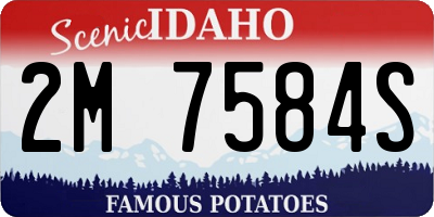 ID license plate 2M7584S
