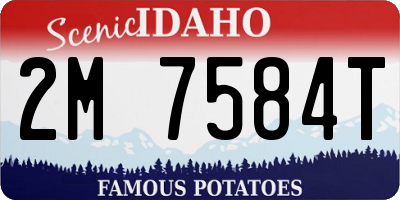 ID license plate 2M7584T