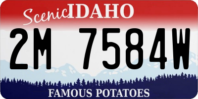 ID license plate 2M7584W