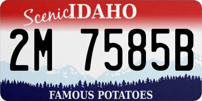 ID license plate 2M7585B