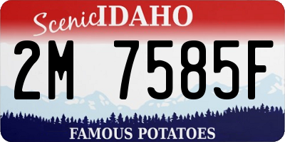 ID license plate 2M7585F