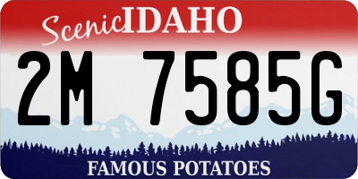ID license plate 2M7585G