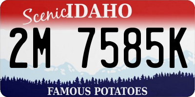 ID license plate 2M7585K