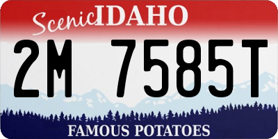 ID license plate 2M7585T