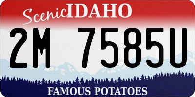 ID license plate 2M7585U
