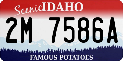 ID license plate 2M7586A