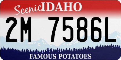ID license plate 2M7586L