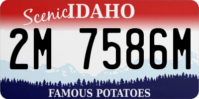 ID license plate 2M7586M