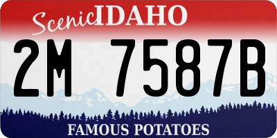 ID license plate 2M7587B