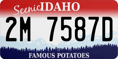 ID license plate 2M7587D