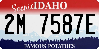 ID license plate 2M7587E