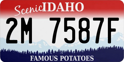 ID license plate 2M7587F
