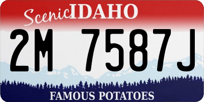 ID license plate 2M7587J