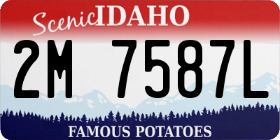 ID license plate 2M7587L