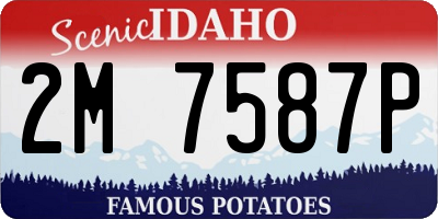 ID license plate 2M7587P
