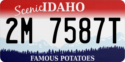 ID license plate 2M7587T