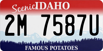 ID license plate 2M7587U