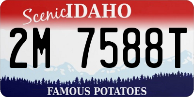 ID license plate 2M7588T