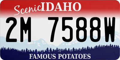 ID license plate 2M7588W
