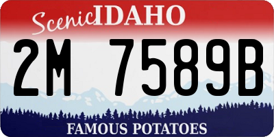 ID license plate 2M7589B