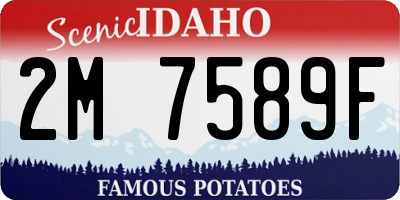 ID license plate 2M7589F